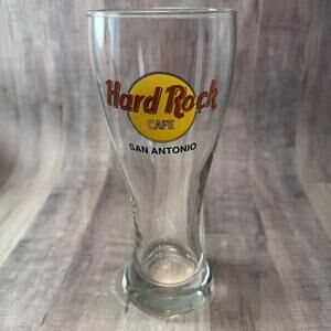 Hard Rock Cafe San Antonio 20oz Beer Glass 8.5" Tall Pilsner Class Texas